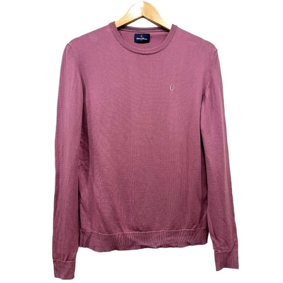 CONTE of Florence Dusty Rose Cotton Crewneck Sweater Size Medium - Picture 2 of 7